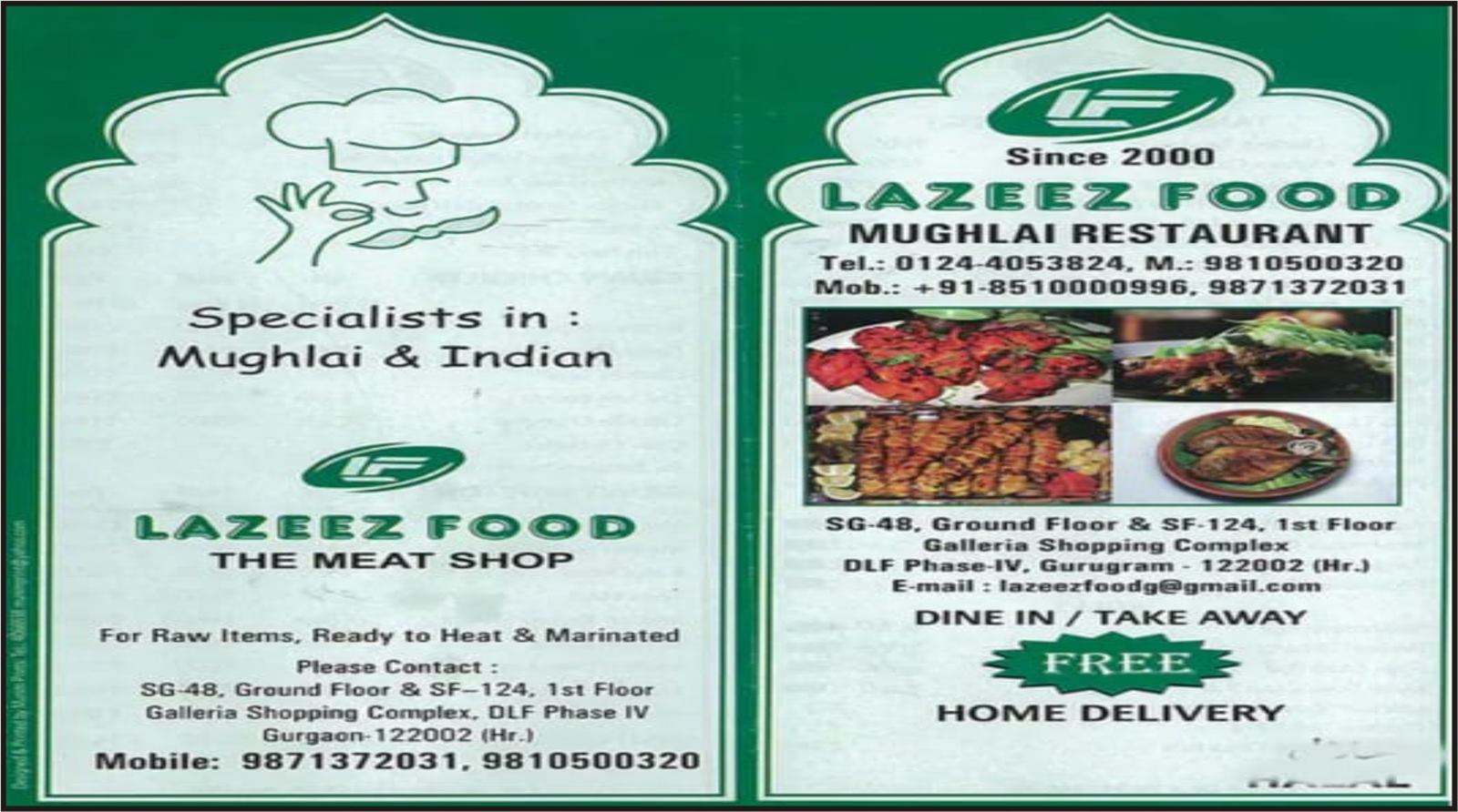 LAZEEZ FOOD  MUGHLAI RESTAURANT